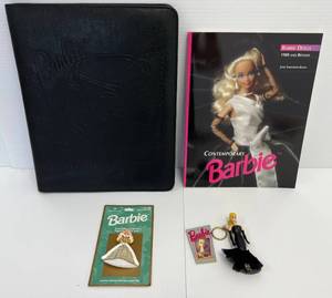 Group Of Misc. Barbie Books And Keychain