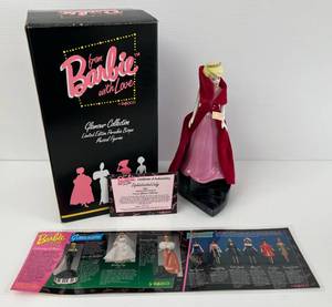 1994 Enesco From Barbie With Love Glamour Collection Limited Edition Porcelain Bisque Musical Figure ( Sohisticated Lady, 1963 Musical Figurine Plays The Tune Sophisticated Lady  NIB
