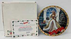 1994 Holiday Barbie Limited Edition Collectors Plate # 2,035