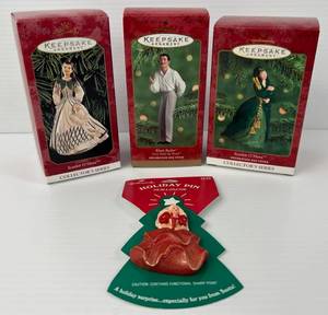 Group Of Hallmark Keepsake Ornaments Collectors Series Gone With The Wind Rhett Butler And Scarlet OHara