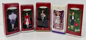Group Of Hallmark Keepsake Ornaments Collectors Series Barbie