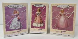 Group Of Hallmark Keepsake Ornaments Collectors Series And New Collectors Series Barbie