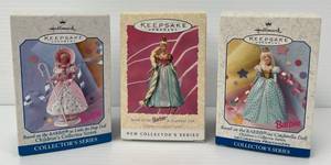 Group Of Hallmark Keepsake Ornaments Collectors Series And New Collectors Series Barbie