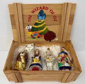 Polonaise-Kurt Adler-Komozja The Wizard Of Oz (4) Piece Ornament Wooden Box Set NIB