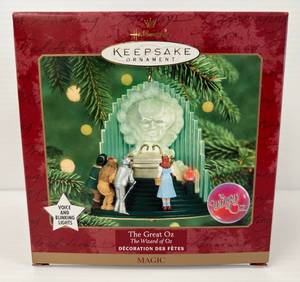 Hallmark Keepsake Ornament The Wizard Of Oz  The Great Oz  Voice And Blinking Lights NIB