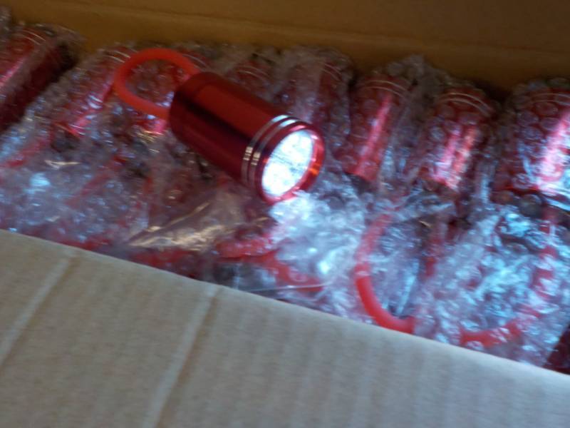 Case of red LED Small Flashlites...