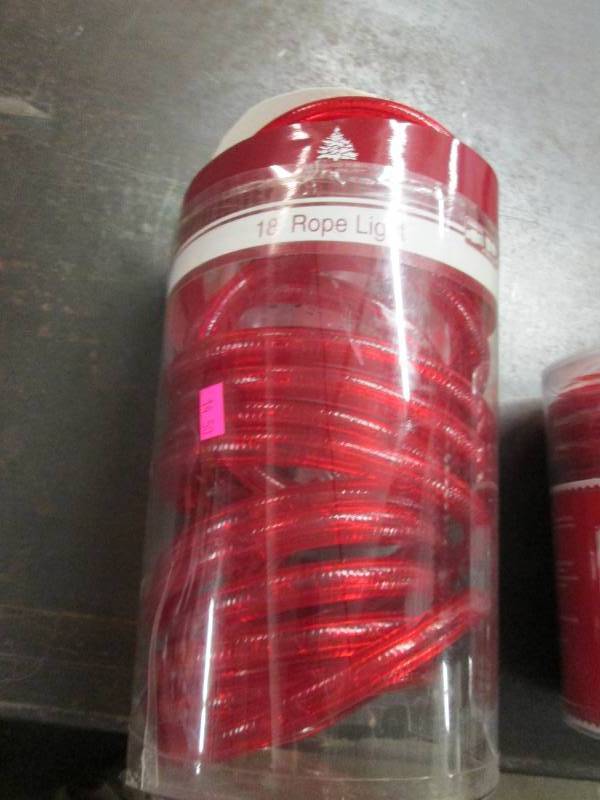 2 red rope lights 18 feet a piece ...