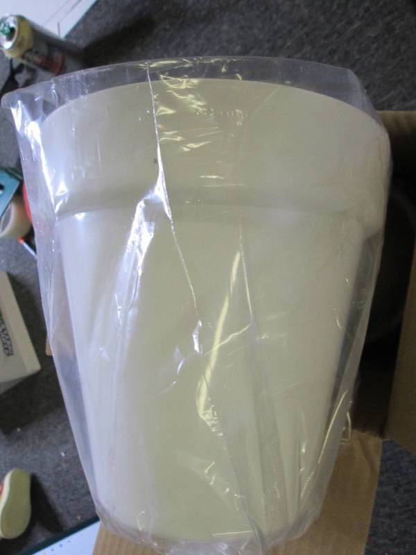 7 pack 6.5 inch plant pots white ...