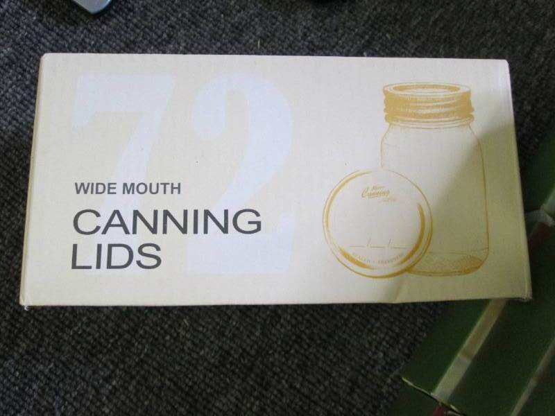 lot of wide mouth canning lids tot...