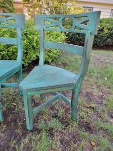 lot 19 image: Paddle Back Corner Chairs