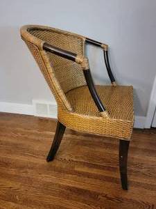 lot 72 image: Rattan Wicker Armchair