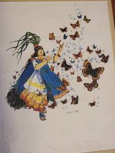 lot 107 image: Enchanting Fine Art Lithograph Print by Alicia Austin - Butterfly Woman