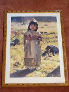 lot 67 image: Incredible Native American Fine Art Print by Don Crowley - Anna Thorne