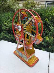 lot 206 image: Vintage J Chein Hercules Ferris Wheel Tin Wind Up Toy