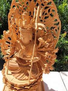 lot 117 image: 1000 Armed Kannon Guanyin Bodhisattva Wood Statue