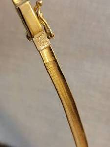 lot 37 image: 14K Yellow Gold Milor Omega Necklace