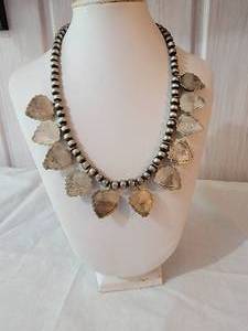 lot 4 image: Vintage Signed Don Lucas Sterling Multi Stone Heart Necklace