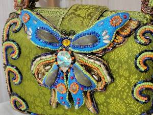 lot 180 image: Mary Frances Beaded Butterfly Handbag
