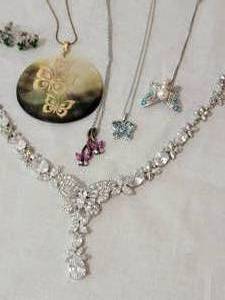 lot 236 image: Stunning Butterfly Necklace Collection  Nolan Miller  Sterling  Pearl