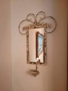 Rustic Metal Mirror Sconce