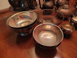 Silver Plate Bowls & Pitchers