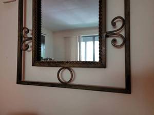 Iron Scroll Accent Mirror