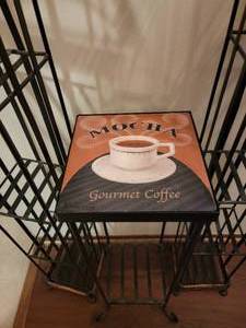 Metal Coil Accent Table & Racks