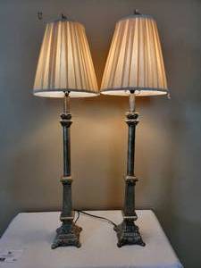 lot 421 image: 2 Vintage Beautiful Baroque Floor Lamps 38
