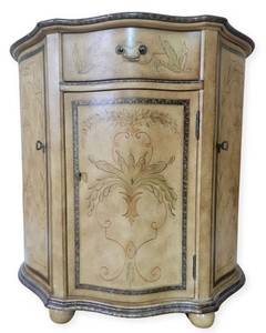 lot 414 image: Gorgeous Vintage French Provincial Hand-Painted Credenza- 33.75 x 34.25 x 15 $900 Value