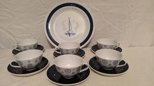 lot 517 image: Vintage Mid-Century Scandinavian Tea Set