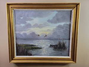 lot 461 image: Custom-Framed Original Signed Painting by Renowned Artist Edna Marie Eddy Johnson- Wildfowl