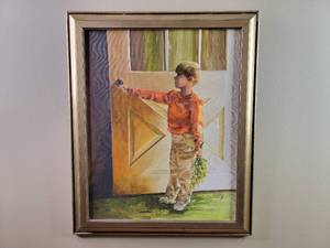 lot 466 image: Custom-Framed Original Signed Painting by Renowned Artist Edna Marie Eddy Johnson