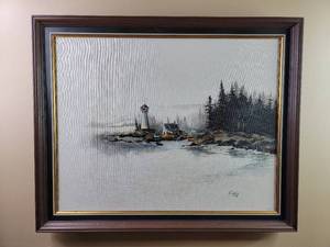 lot 464 image: Custom-Framed Original Signed Painting by Renowned Artist Edna Marie Eddy Johnson
