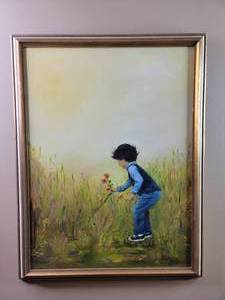 lot 462 image: Custom-Framed Original Signed Painting by Renowned Artist Edna Marie Eddy Johnson