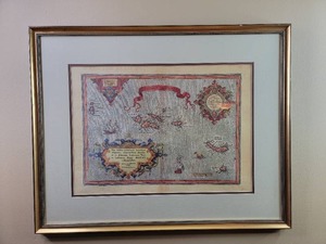 lot 469 image: Map of Azores Print 29  x 23 