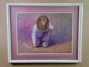 lot 472 image: Custom-Framed and Double Matted Art Print