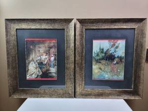 lot 475 image: Two Beautiful Fantasy Framed Prints 21  x 25 