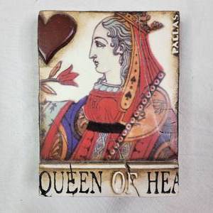lot 598 image: Vintage Retired Did Dickens Memory Block- Queen of Hearts