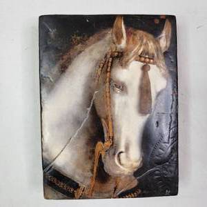 lot 593 image: Vintage Retired Sid Dickens Memory Block- White Horse