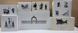 lot 613 image: 7 Heritage Village Collection Accesories for The Dickens Christmas Village