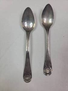 lot 642 image: Extremely Rare 1800s Antique Hand-Crafted Coin Silver Spoons