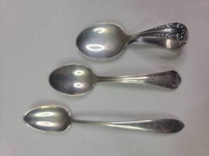 lot 645 image: Silver-Plated & Silver Spoons- Oneida, Reed & Barton