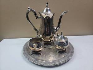 lot 649 image: Elegant Silver-Plated Tea Set
