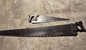 lot 630 image: Two Vintage Hand Saws