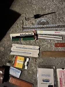 lot 635 image: Vintage Architectural Rulers and Assorted Measuring Tools