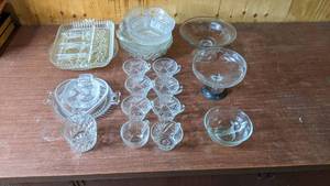 Large Collection of Vintage Cut Crystal & Depression Glass
