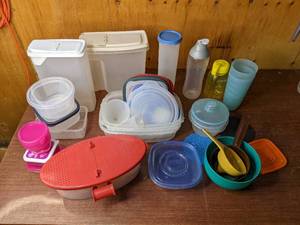 Assortment of Plastic Tupperware & Jugs