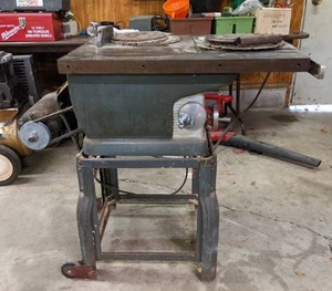 Vintage Working Sears Craftsman Table Saw On Stand