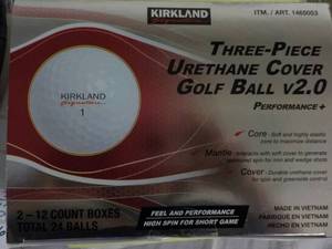 lot 181 image: Kirkland 3 pk Urethane Cover Golf B...
