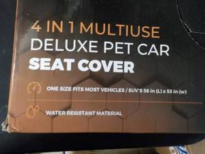 lot 191 image: 4 in 1 Deluxe Pet Car Seat Cover...